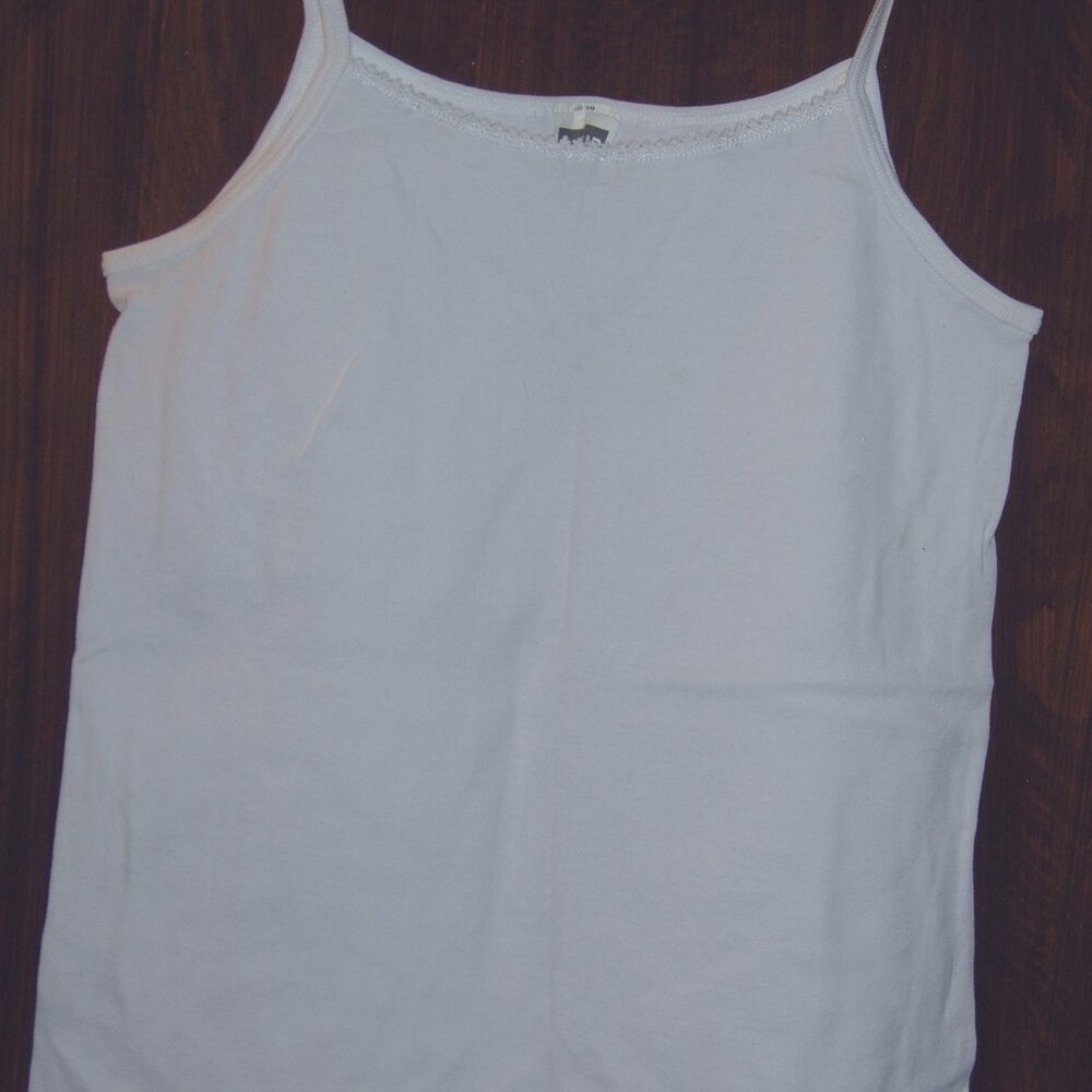 Samar Womens Stretch Spaghetti Strap CAMISOLE TOP White Sz6 EU Large US) 23" L J